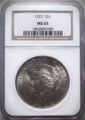 1923 PEACE SILVER  DOLLAR - NGC MS65