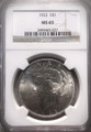 1922 PEACE SILVER  DOLLAR - NGC MS-65