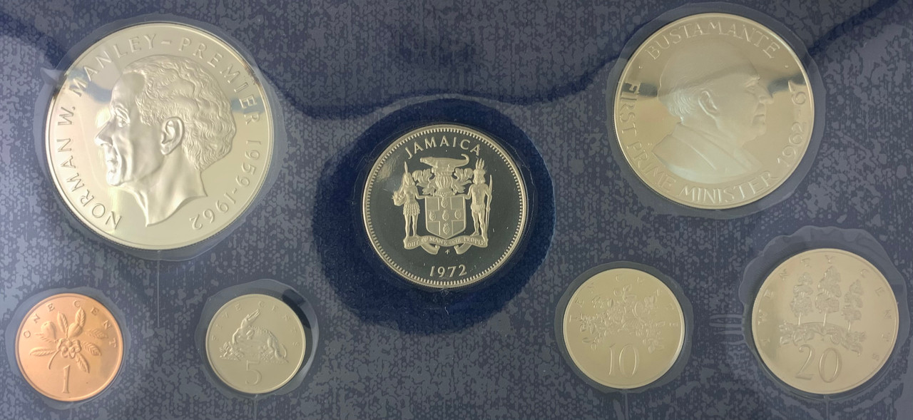 1972 Jamaica SILVER Proof Set - 1.25 oz. SILVER - Northern