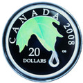 2008 $20 Canada Fine SILVER coin - Crystal Raindrop