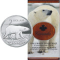 2004 $2 CANADA "PROUD POLAR BEAR" PROOF (STERLING) & STAMP SET