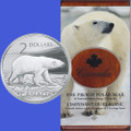 2004 $2 Canada SILVER Proof "PROUD POLAR BEAR" Coin & Stamp Set