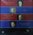2014 US Mint Issued - Presidential $1 Coin Uncirculated Set - P&D