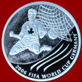 2003 $5 FIFA World Cup - Commemorative SILVER Coin 