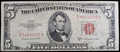 1953 B $5 UNITED STATES NOTE - XG/F