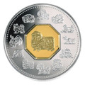 2003 Canada Sheep $15 Lunar Silver/Gold Coin