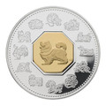 2006 Canada Dog $15 Lunar Silver/Gold Coin