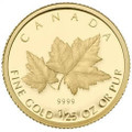 2009 50c 1/25 Ounce Gold Coin - Red Maple Leaves