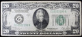 1928-B $20 FEDERAL RESERVE NOTE - VG/F