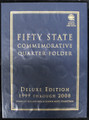 1999-2008 25C FIFTY STATE P&D COMMEMORATIVE QUARTER FOLDER - 100 AU/BU COINS