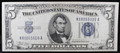 ﻿1934-A $5 SILVER CERTIFICATE - XF/AU