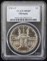 1984-P $1 USA OLYMPIC COMMEMORATIVE SILVER DOLLAR - PCGS MS69