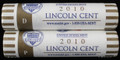 2010 1C LINCOLN CENT MINT WRAPPED ROLL P&D SET - SHIELD