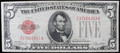 1928 $5 UNITED STATES NOTE - F+