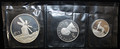 1977 Malta Mint Proof Set of 3 SILVER Coins in Original Box