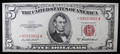 1953-A $5 Legal Tender *STAR* Note - AU/CU