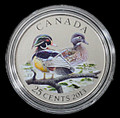 2013 Canada 25-Cent Colored Coin - Wood Duck