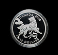 2018 Canada $15 SILVER Coin .9999 Year of the Dog Zodiac - 1 oz. ASW