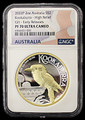 2022P 2oz. AUS $2 Kookaburra High Relief 24k GOLD Gilt - NGC PF 70 Ultra Cameo