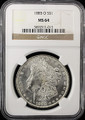 1885-O $1 US MORGAN SILVER DOLLAR - NGC MS 64