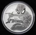 2017 TUVALU $1 SILVER 1 oz. Fine .9999 Marvel Coin - Spiderman
