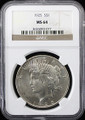 1925  $1 Peace SILVER Dollar - NGC MS 64