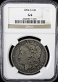 1896-S $1 US SILVER Morgan Dollar - NGC G6