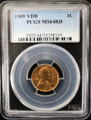 1909 VDB 1C US Lincoln Penny - PCGS MS 64 RD