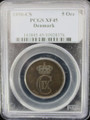 1890-CS Denmark 5 Ore - PCGS XF 45