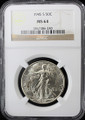 1945-S US 50C SILVER Walking Liberty Half Dollar - NGC MS 64