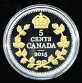 2015 Can 5-Cent 1 oz. SILVER Coin - Can. Nickel Crossed Maple Boughs