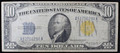 1934 A US $10 Dollar Silver Certificate Emergency Note North Africa - VG/F