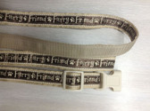 LOUIS V Designer Dog Collar & Lead. Black. 11"-15"