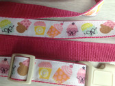 SEBASTIAN I Designer Dog Collar & Lead. Cupcakes. 11"-15"
