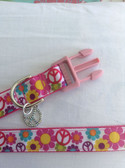 PEACE & UNITY Designer Dog Collar. 11"-15"