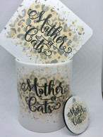 Mother of Cats Mug, coaster and key chain.