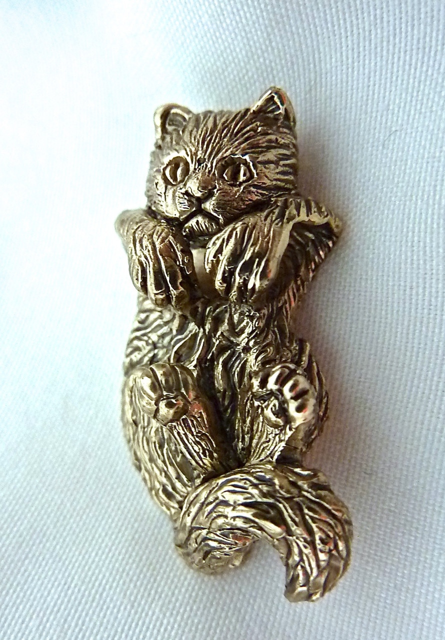 Ragdoll Kitten Pendant 14kt Gold - Fazio's Cat Jewelry