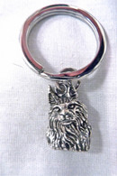 Maine Coon Cat Key Chain Sterling Silver