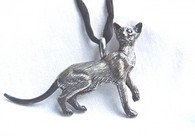 Siamese Cat Pendant Sterling Silver