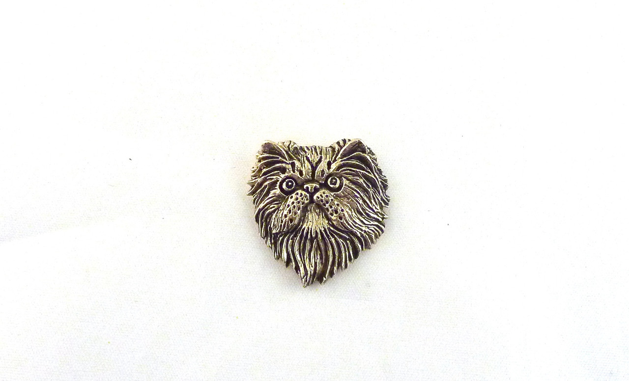 Persian Cat Pendant 14kt Gold - Fazio's Cat Jewelry