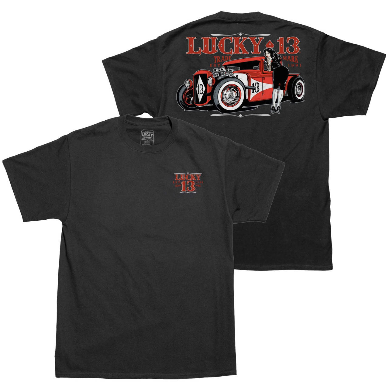 Lucky 13 T-Shirt - Adrian - Merch2rock Alternative Clothing