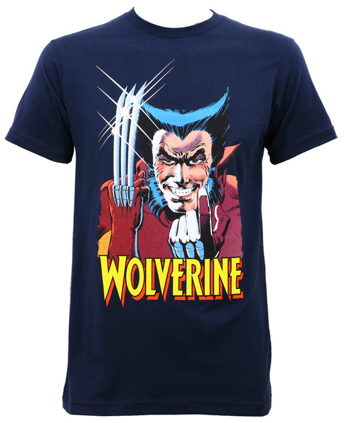 Marvel Wolverine Beck and Claw Slim-Fit T-Shirt Navy - Merch2rock ...