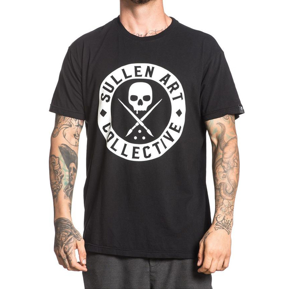 Sullen BOH Solid T-Shirt Black White - Merch2rock Alternative Clothing