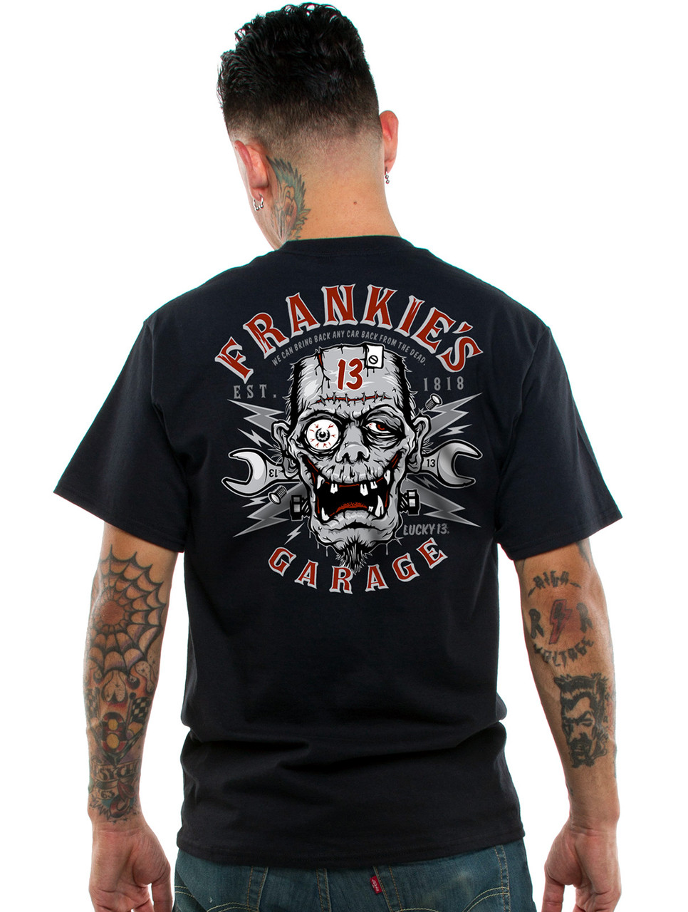 Lucky 13 Men's Frankie's Garage T-Shirt - Merch2rock Alternative Clothing