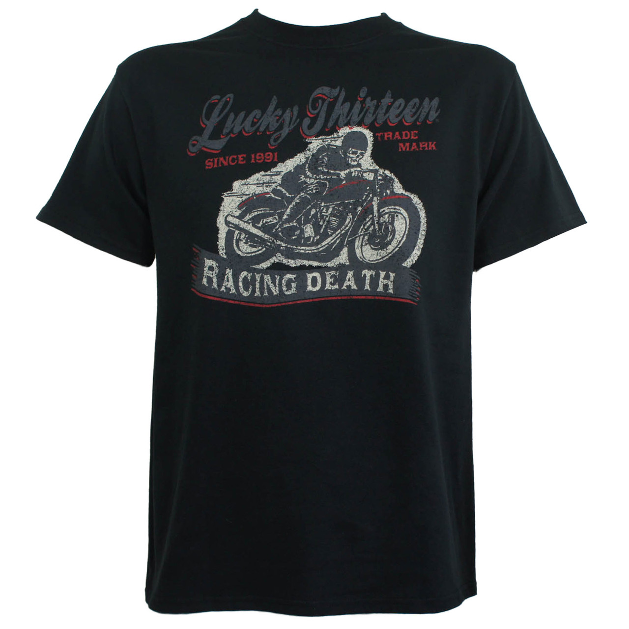Lucky 13 T-Shirt - Racing Death - Merch2rock Alternative Clothing