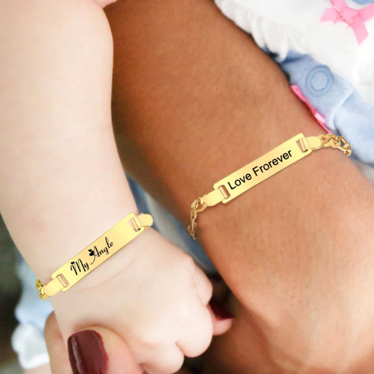 Personalized Baby Bracelet Child Id Bracelets Baby Boy Girl Bracelets Name Art Painting