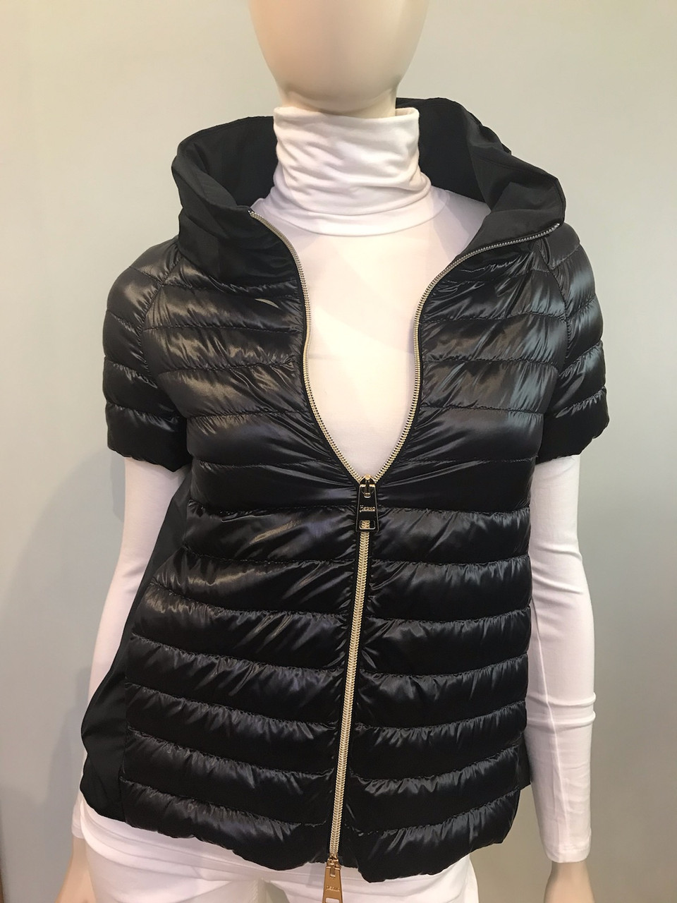 short black puffer jacket