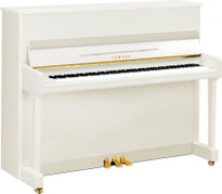  Yamaha P116 Polished White Upright Piano