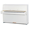 Kawai K15E upright piano in white polish