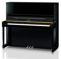 Kawai K600 upright piano in black polyester from Sheargold Pianos